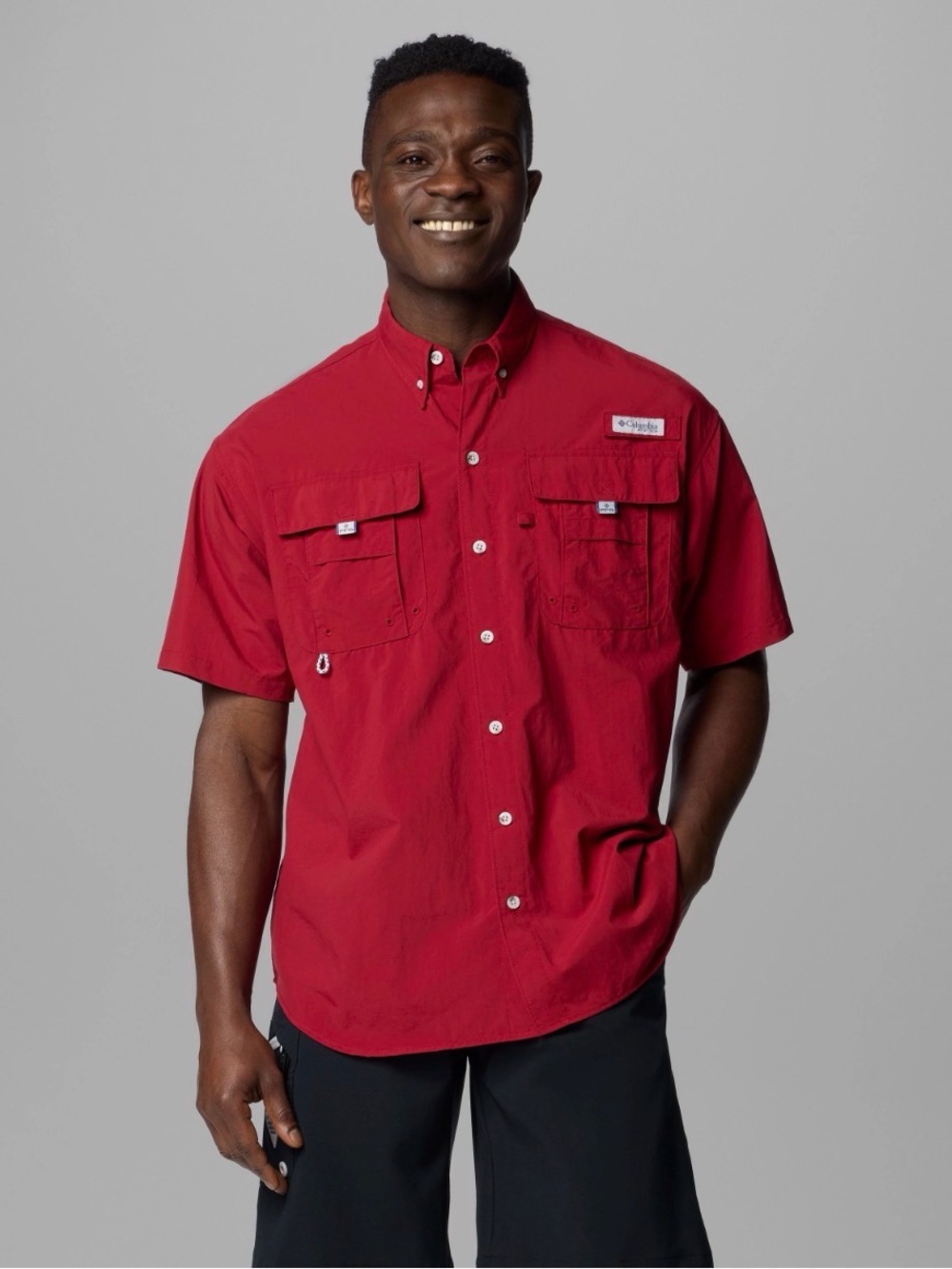 Columbia PFG Bahama Men's 4X/4TF Red Short Sleeve Fishing Shirt Omni-Shade